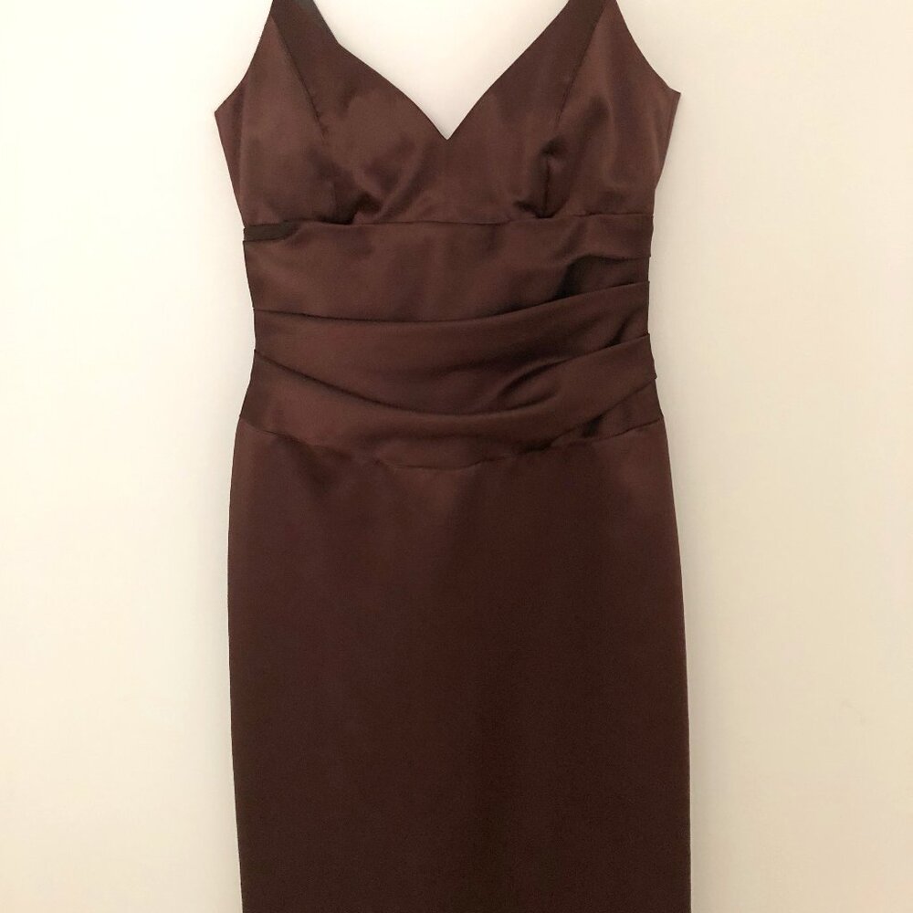 Nicole Miller New York City Chocolate brown cocktail dress